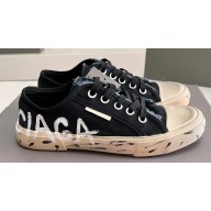 Balenciaga Paris Low Top Graffiti Women/Men Sneakers in destroyed cotton and rubber 03 2023