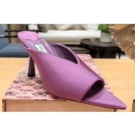 Jimmy Choo Heel 8.5cm Maryanne Mules Satin Purple 2023