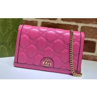 Gucci GG Matelassé chain wallet 723787 Fuchsia 2023