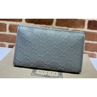 Gucci GG Embossed pouch Bag 625568 Gray 2023
