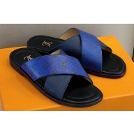 Louis Vuitton Foch Men's Mules Blue 2023
