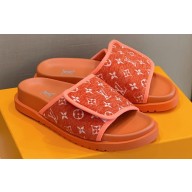 Louis Vuitton Mini Monogram textile Miami Women/Men Mules Orange 2023