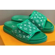 Louis Vuitton Mini Monogram textile Miami Women/Men Mules Green 2023
