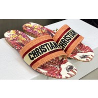 Dior Dway Flat Slides in Embroidered Cotton 24 2023
