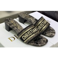 Dior Dway Heeled 4.5cm Slides in Embroidered Cotton 09 2023