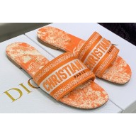 Dior Dway Flat Slides in Embroidered Cotton 16 2023