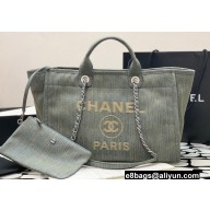 Chanel Deauville Large Shopping Bag Washed Denim 2023