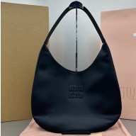 Miu Miu Leather hobo bag 5BC155 Black