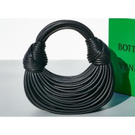 Bottega Veneta Mini Jodie tubular leather top handle Bag Black