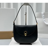 Savette Small Tondo Hobo Bag in Leather 1861 Black