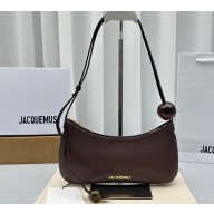 Jacquemus Le Bisou Perle Beaded shoulder bag Brown