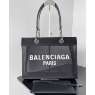 Balenciaga Duty Free Medium Tote Bag in mesh Black