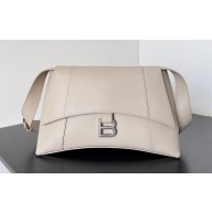 Balenciaga Downtown Small Shoulder Bag in calfskin Beige