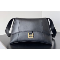 Balenciaga Downtown Small Shoulder Bag in calfskin Black/Gold
