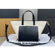 Jil Sander canvas Small Wander Square Tote Bag