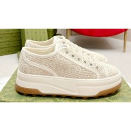 Gucci Heel 5.3cm GG canvas Low top Women/Men Sneakers 01 2023