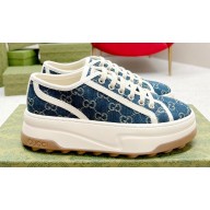 Gucci Heel 5.3cm GG canvas Low top Women/Men Sneakers 05 2023