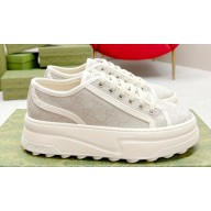 Gucci Heel 5.3cm GG canvas Low top Women/Men Sneakers 06 2023