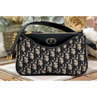 Dior 30 Montaigne Hobo Avenue Mini Bag in Blue Dior Oblique Jacquard