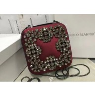 Manolo Blahnik Hangi Swarovski Silk Square Clutch Bag 02