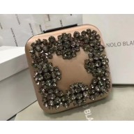 Manolo Blahnik Hangi Swarovski Silk Square Clutch Bag 04