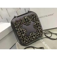 Manolo Blahnik Hangi Swarovski Silk Square Clutch Bag 08