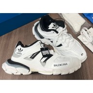 Balenciaga / adidas Track Forum Low Top Women/Men Sneakers White/Black 2023