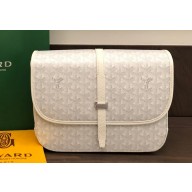Goyard Belvedere MM Strap Bag White