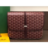 Goyard Belvedere MM Strap Bag Burgundy