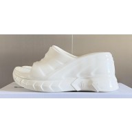 Givenchy Heel 10cm Platform 4.5cm Marshmallow wedge sandals in rubber Shiny White 2023