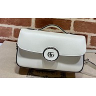 Gucci Petite GG mini shoulder bag 739722 White 2023