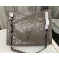 Saint Laurent Niki Shopping Bag in Vintage Leather 577999 Etoupe