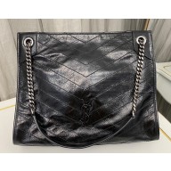 Saint Laurent Niki Shopping Bag in Vintage Leather 577999 Black