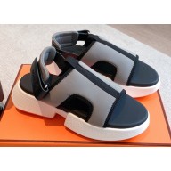 Hermes Gate Women/Men Sandals in technical jersey and calfskin 03 2023