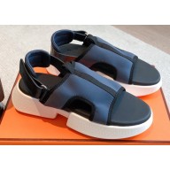 Hermes Gate Women/Men Sandals in technical jersey and calfskin 04 2023