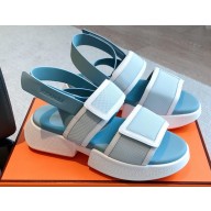 Hermes Geek Women/Men Sandals in stitched mesh and calfskin 05 2023
