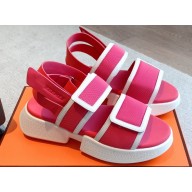 Hermes Geek Women/Men Sandals in stitched mesh and calfskin 09 2023