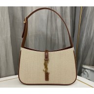 Saint Laurent le 5 à 7 hobo bag in canvas and leather 657228