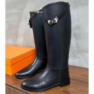 Hermes Jumping boots in Box calfskin Black 2023