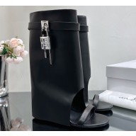 Givenchy Heel 9cm Shark Lock sandals in leather Black 2023