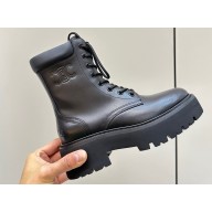 Celine Lace-Up Boots With Triomphe Celine Bulky In Calfskin Black 2023
