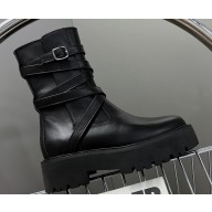 Celine Bulky Buckled Jodphur Medium Boots In Calfskin Black 2023