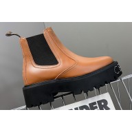 Celine Chelsea Boots In Calfskin and Studded Outsole Brown 2023