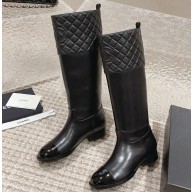 Chanel Heel 3cm Calfskin High Boots G45200 Black 2023