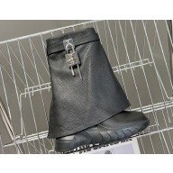 Givenchy Shark Lock Biker ankle boots in grained leather Black 2023