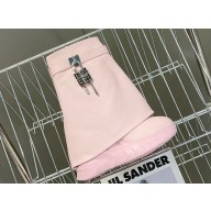 Givenchy Shark Lock Biker ankle boots in grained leather Pink 2023
