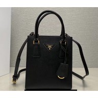 Prada Saffiano leather handbag 1BA358 Black 2023