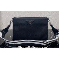 Prada Leather shoulder bag 1BH050 Black 2023