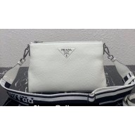 Prada Leather shoulder bag 1BH050 White 2023