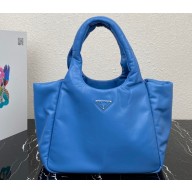 Prada Medium padded Soft nappa leather bag 1BG413 Blue 2023